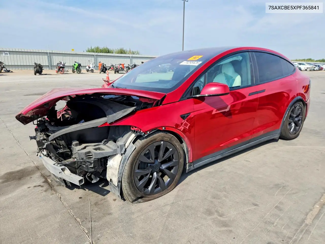 TESLA MODEL X 2023, VIN 7SAXCBE5XPF365841