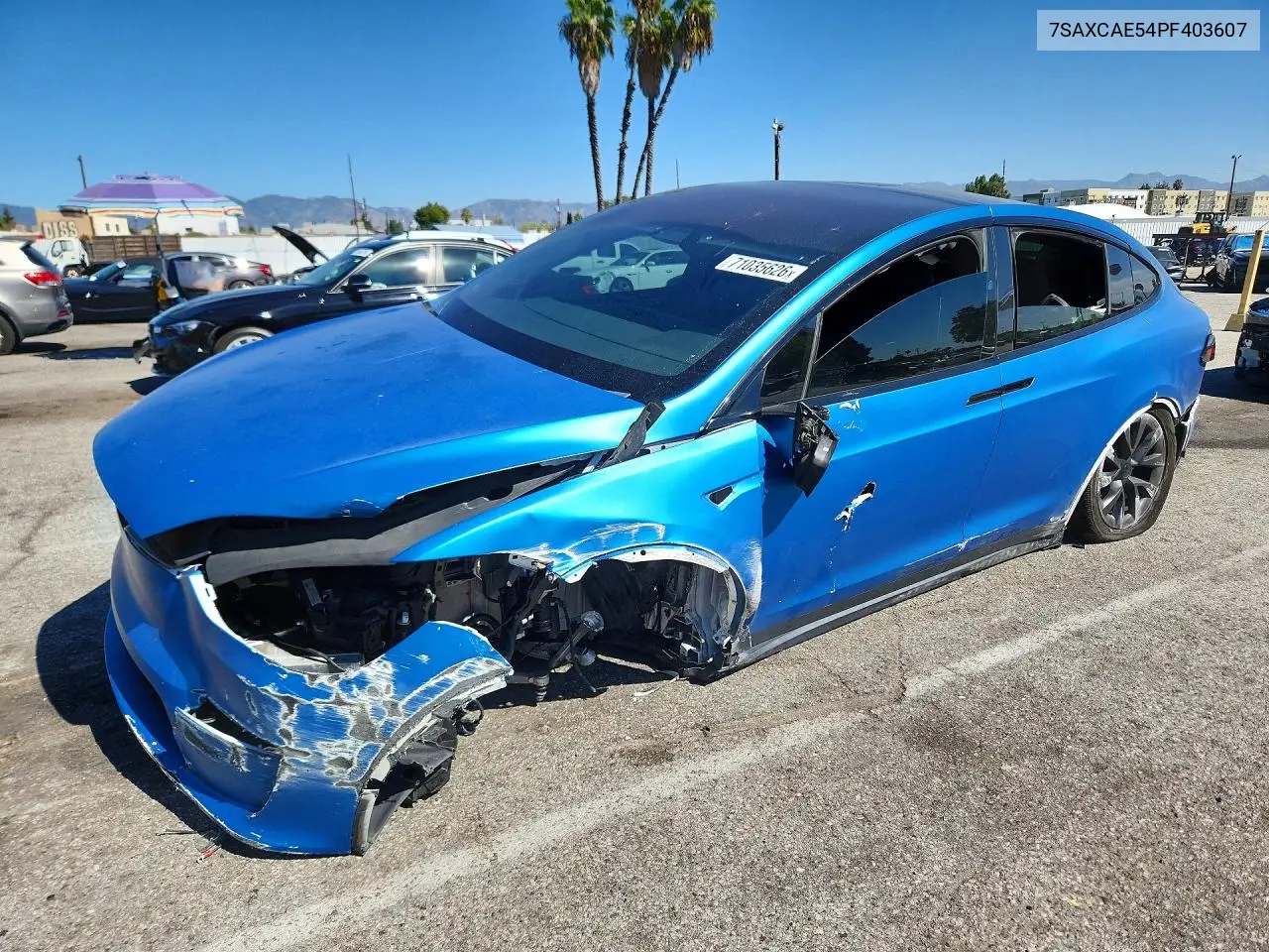 TESLA MODEL X 2023, VIN 7SAXCAE54PF403607
