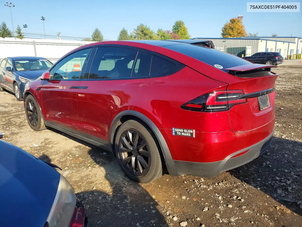 2023 TESLA MODEL X VIN 7SAXCDE51PF404005 — фото 2