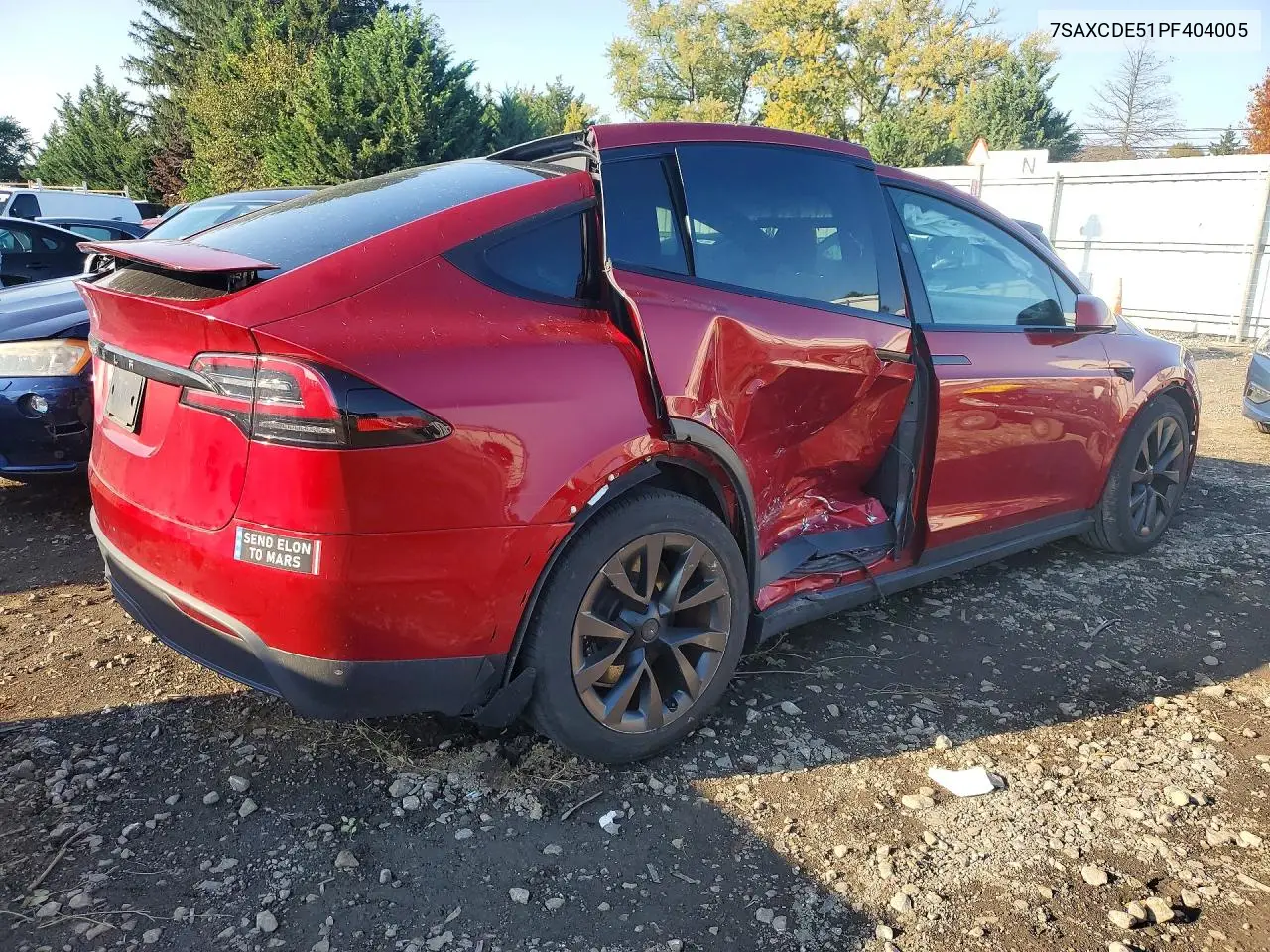 2023 TESLA MODEL X VIN 7SAXCDE51PF404005 — фото 3