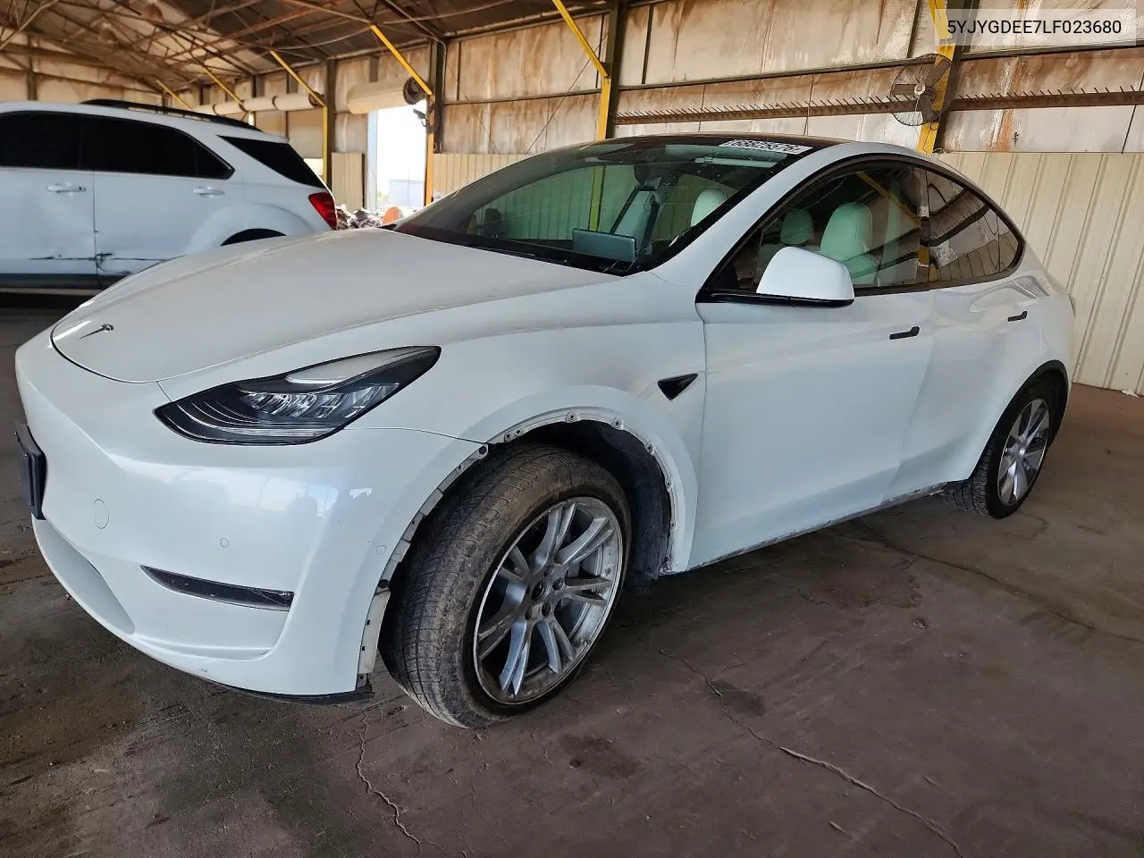 TESLA MODEL Y 2020, VIN 5YJYGDEE7LF023680