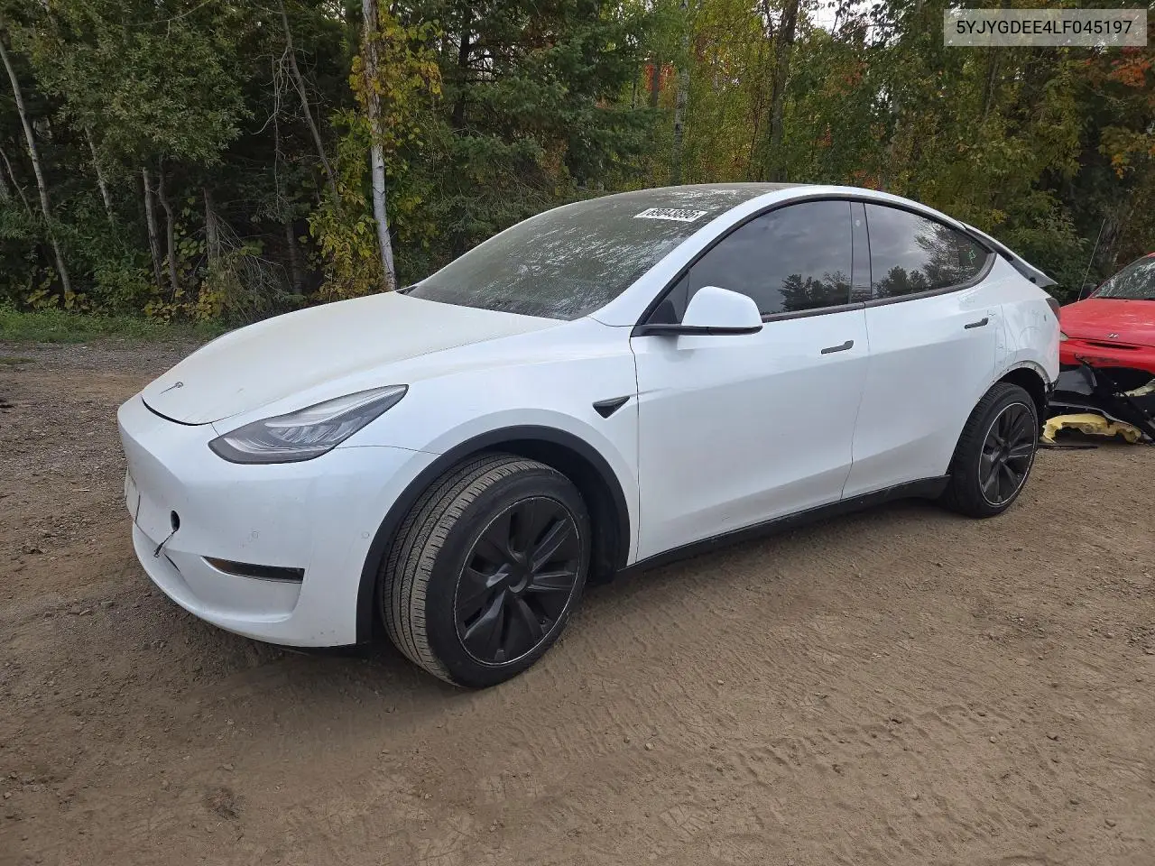 TESLA MODEL Y 2020, VIN 5YJYGDEE4LF045197