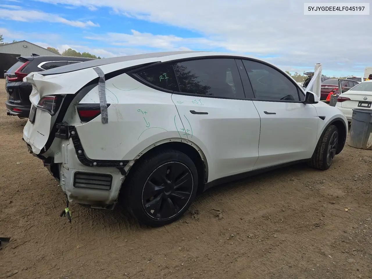 2020 TESLA MODEL Y VIN 5YJYGDEE4LF045197 — фото 3