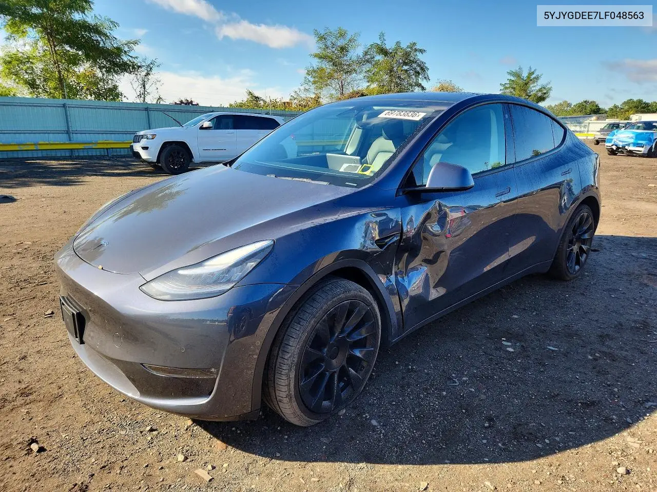 TESLA MODEL Y 2020, VIN 5YJYGDEE7LF048563