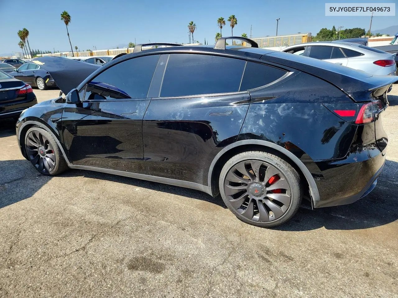 2020 TESLA MODEL Y VIN 5YJYGDEF7LF049673 — фото 2