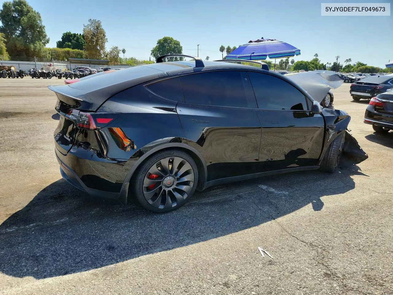 2020 TESLA MODEL Y VIN 5YJYGDEF7LF049673 — фото 3