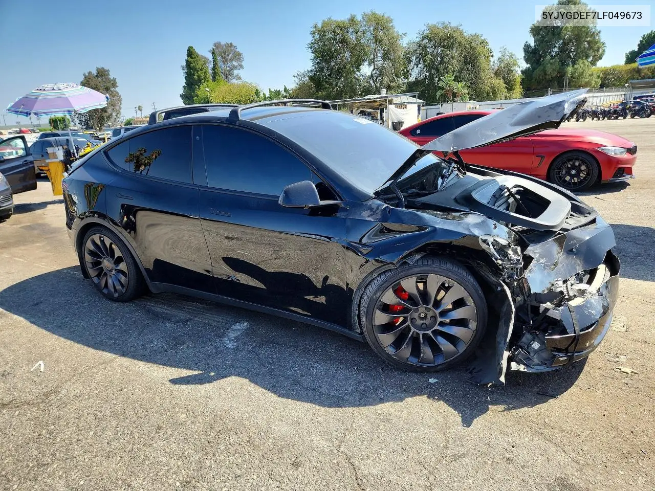 2020 TESLA MODEL Y VIN 5YJYGDEF7LF049673 — фото 4