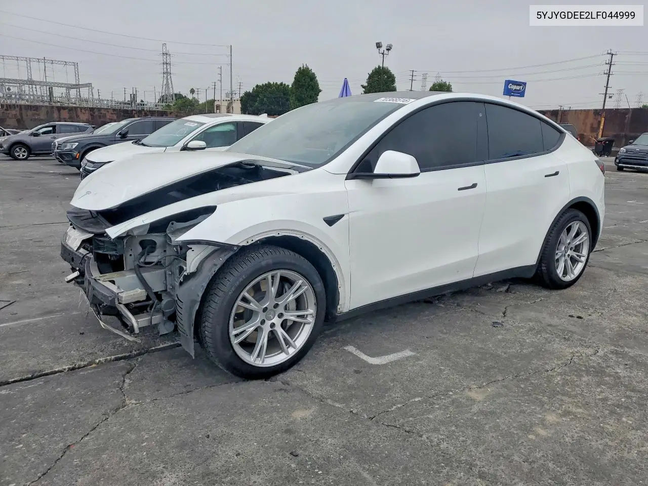 TESLA MODEL Y 2020, VIN 5YJYGDEE2LF044999