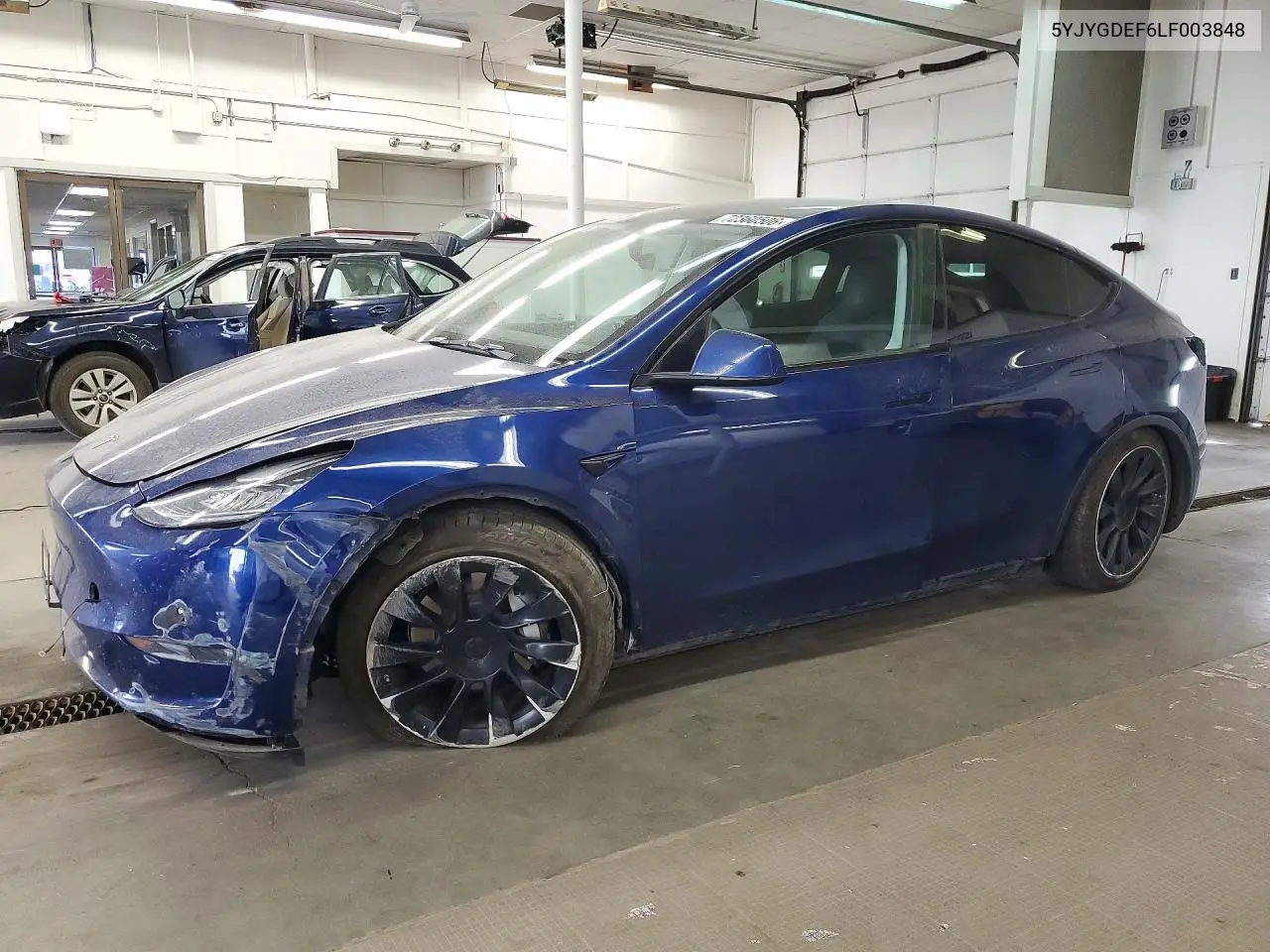 TESLA MODEL Y 2020, VIN 5YJYGDEF6LF003848