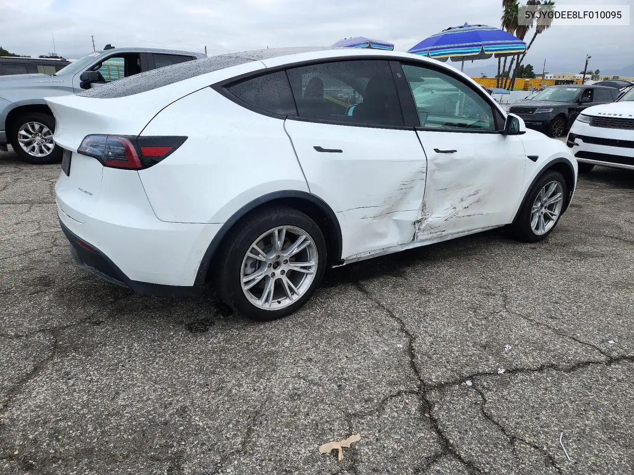 2020 TESLA MODEL Y VIN 5YJYGDEE8LF010095 — фото 3