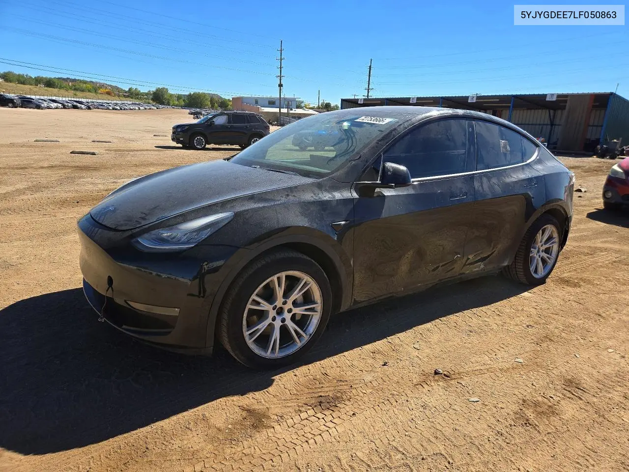TESLA MODEL Y 2020, VIN 5YJYGDEE7LF050863