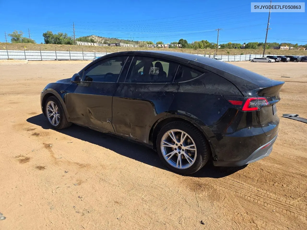 2020 TESLA MODEL Y VIN 5YJYGDEE7LF050863 — фото 2
