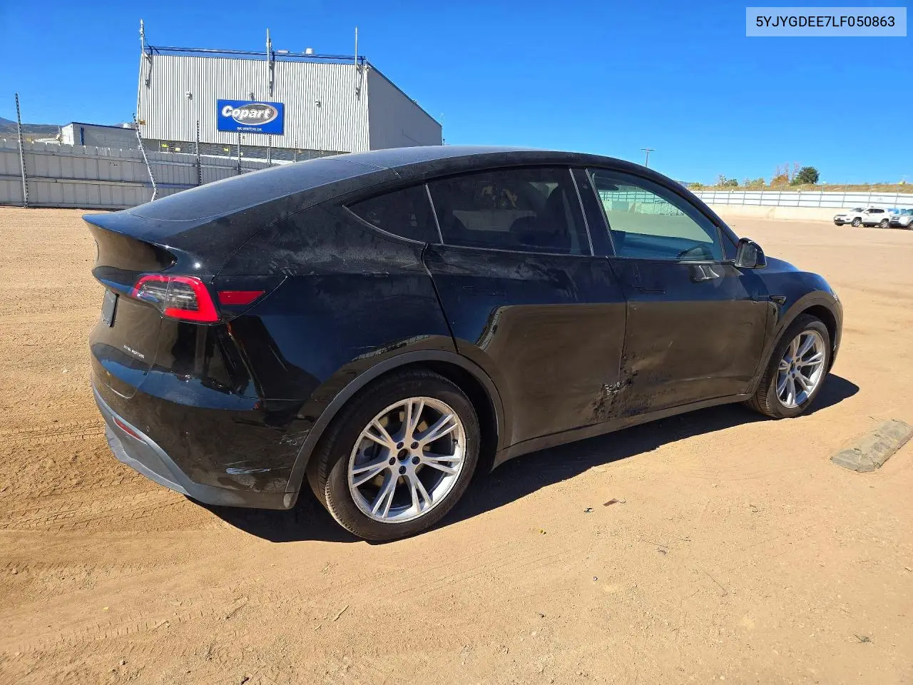 2020 TESLA MODEL Y VIN 5YJYGDEE7LF050863 — фото 3