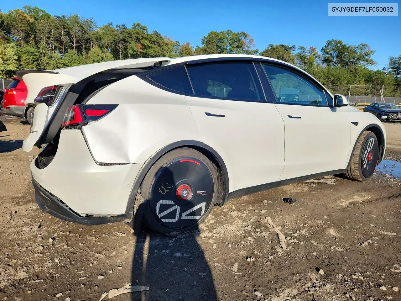 2020 TESLA MODEL Y VIN 5YJYGDEF7LF050032 — фото 3