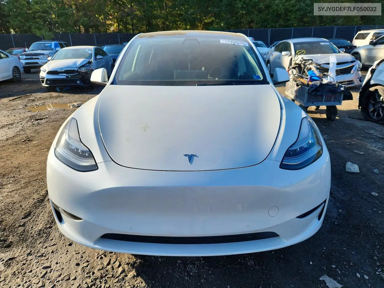 2020 TESLA MODEL Y VIN 5YJYGDEF7LF050032 — фото 5