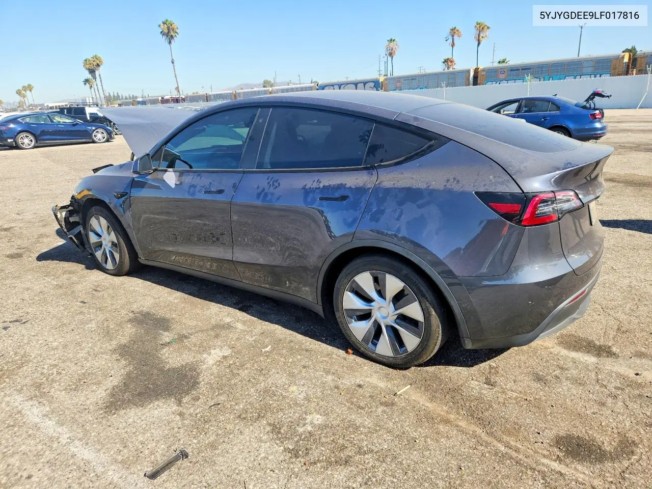 2020 TESLA MODEL Y VIN 5YJYGDEE9LF017816 — фото 2