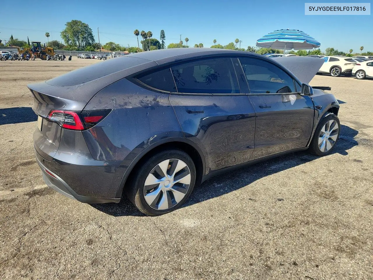 2020 TESLA MODEL Y VIN 5YJYGDEE9LF017816 — фото 3