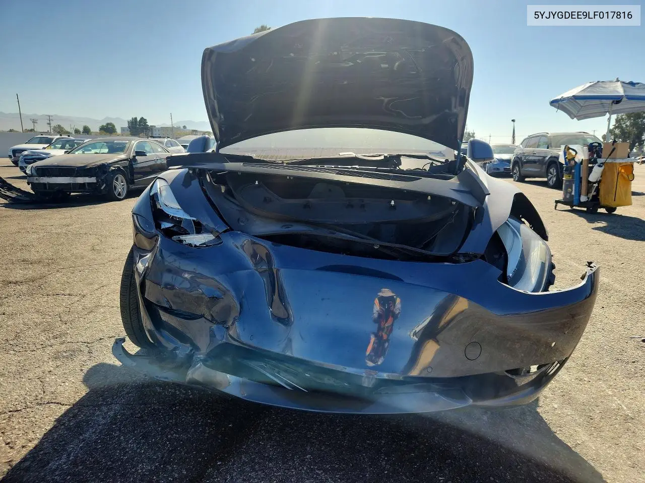 2020 TESLA MODEL Y VIN 5YJYGDEE9LF017816 — фото 5