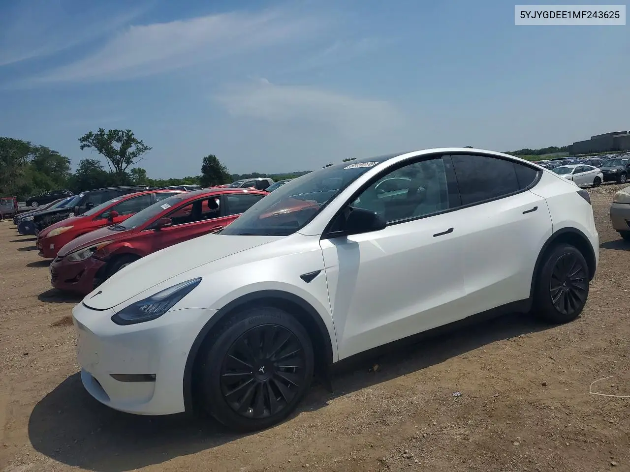 TESLA MODEL Y 2021, VIN 5YJYGDEE1MF243625
