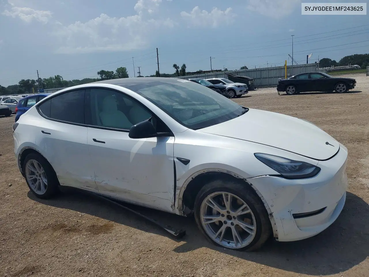 2021 TESLA MODEL Y VIN 5YJYGDEE1MF243625 — фото 4