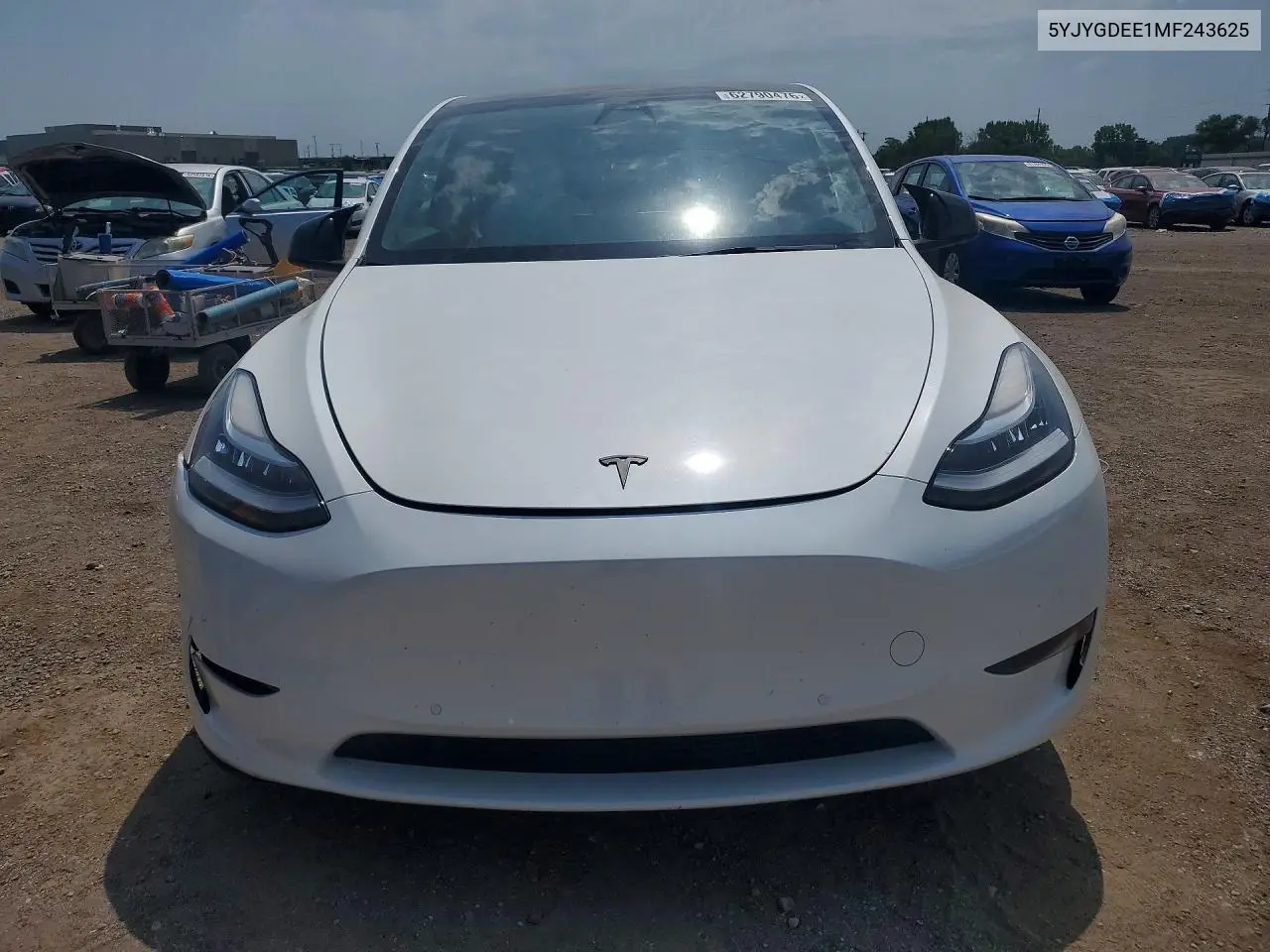 2021 TESLA MODEL Y VIN 5YJYGDEE1MF243625 — фото 5