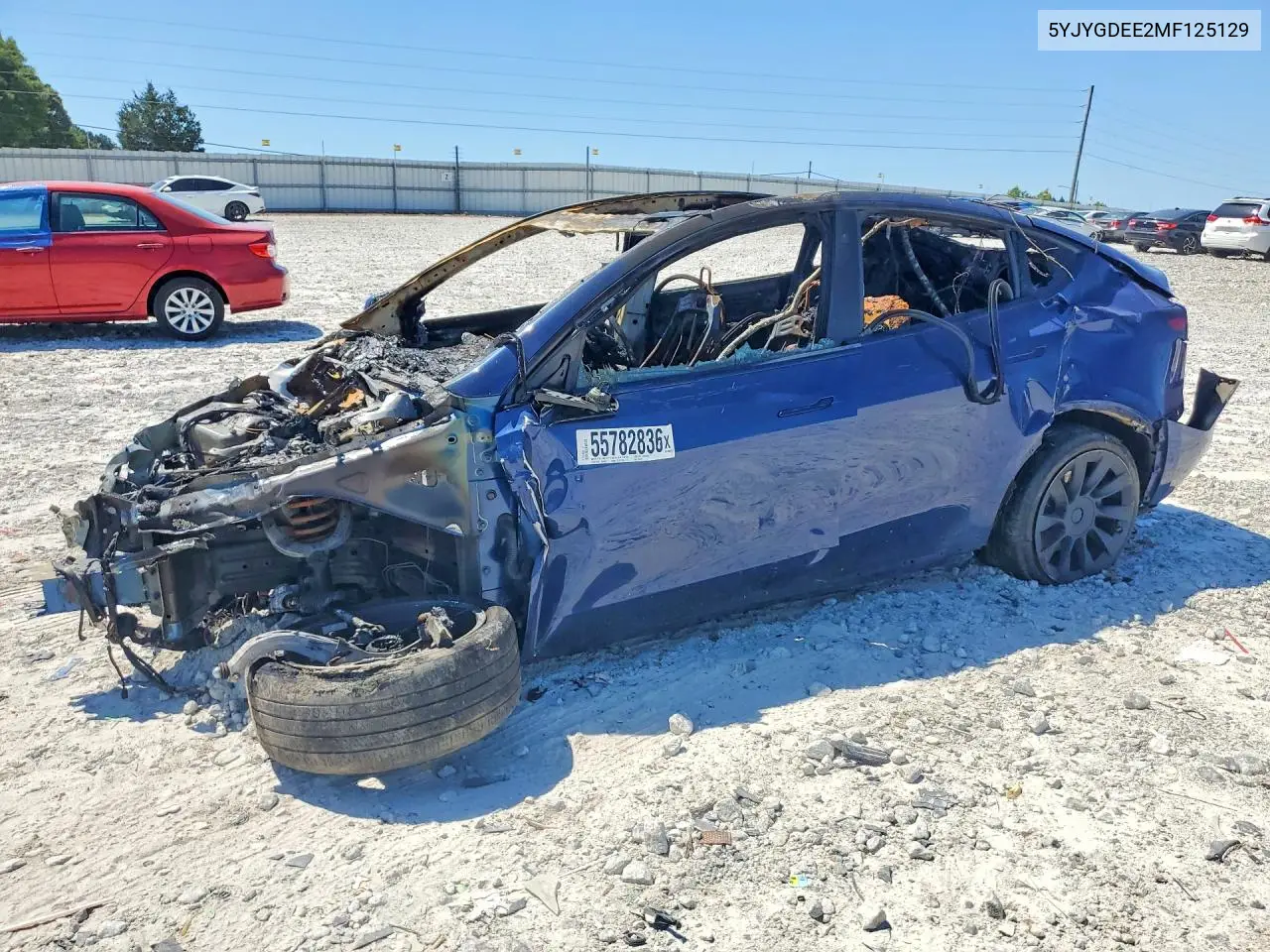 TESLA MODEL Y 2021, VIN 5YJYGDEE2MF125129