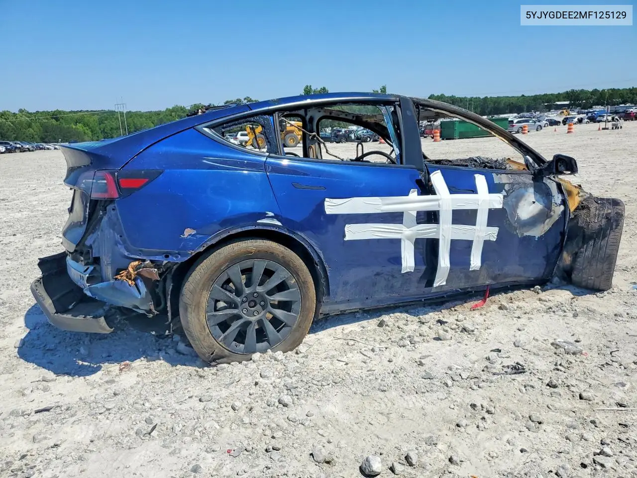 2021 TESLA MODEL Y VIN 5YJYGDEE2MF125129 — фото 3