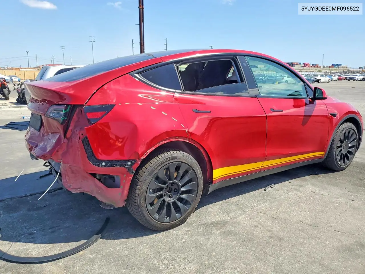 2021 TESLA MODEL Y VIN 5YJYGDEE0MF096522 — фото 3
