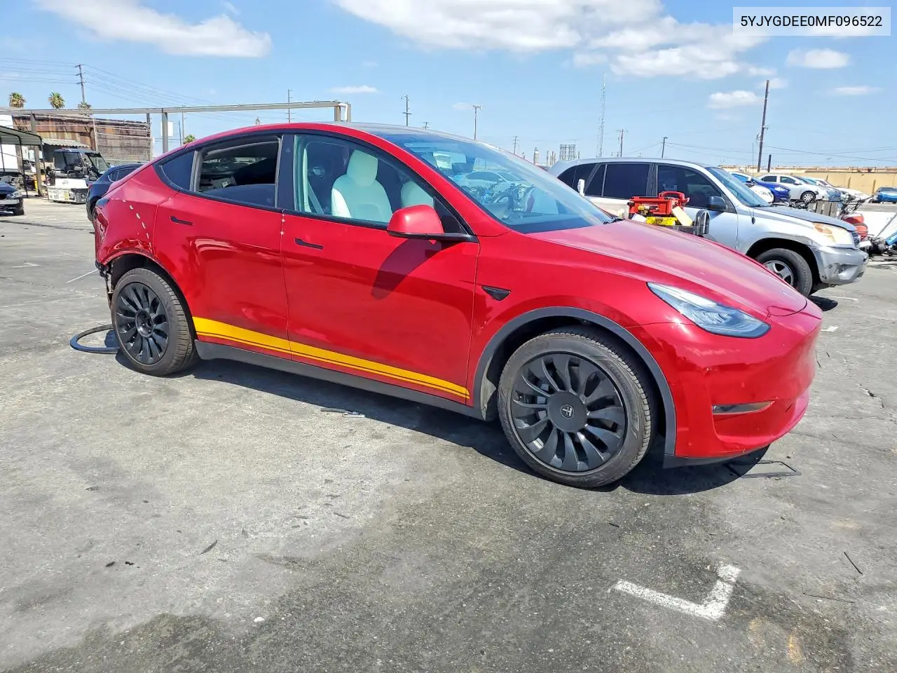 2021 TESLA MODEL Y VIN 5YJYGDEE0MF096522 — фото 4