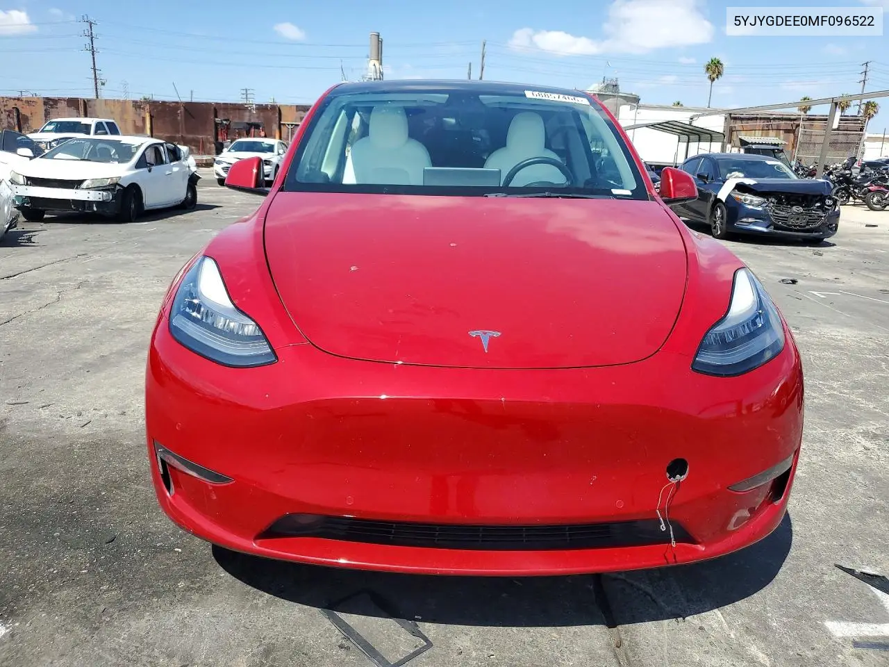 2021 TESLA MODEL Y VIN 5YJYGDEE0MF096522 — фото 5