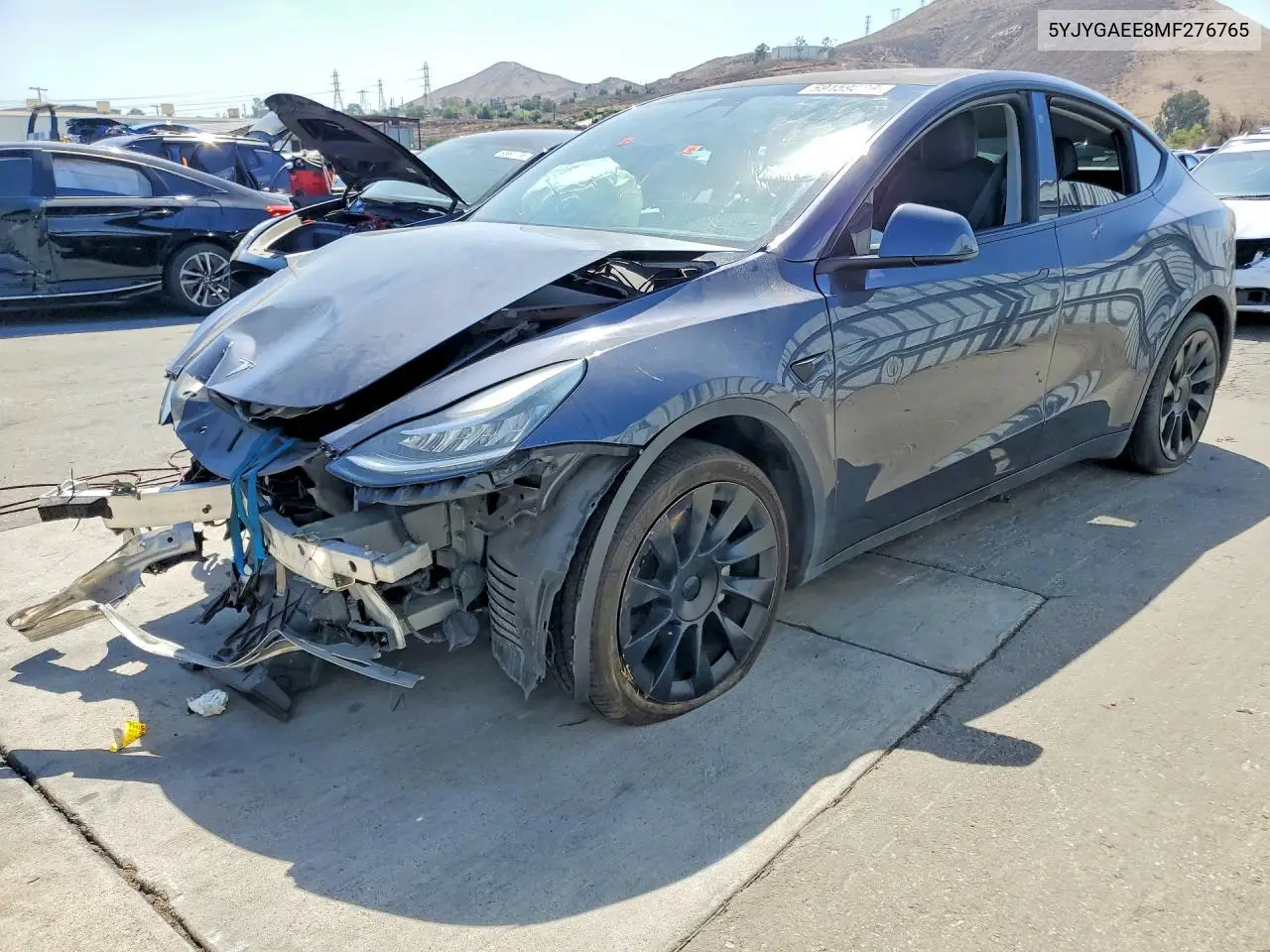 TESLA MODEL Y 2021, VIN 5YJYGAEE8MF276765