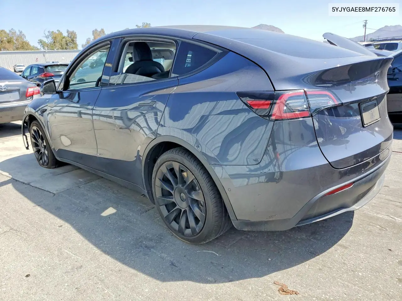 2021 TESLA MODEL Y VIN 5YJYGAEE8MF276765 — фото 2