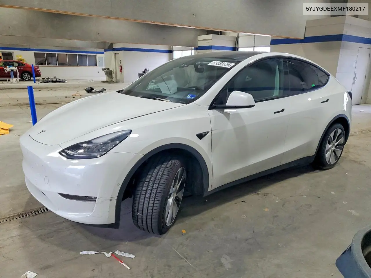 TESLA MODEL Y 2021, VIN 5YJYGDEEXMF180217