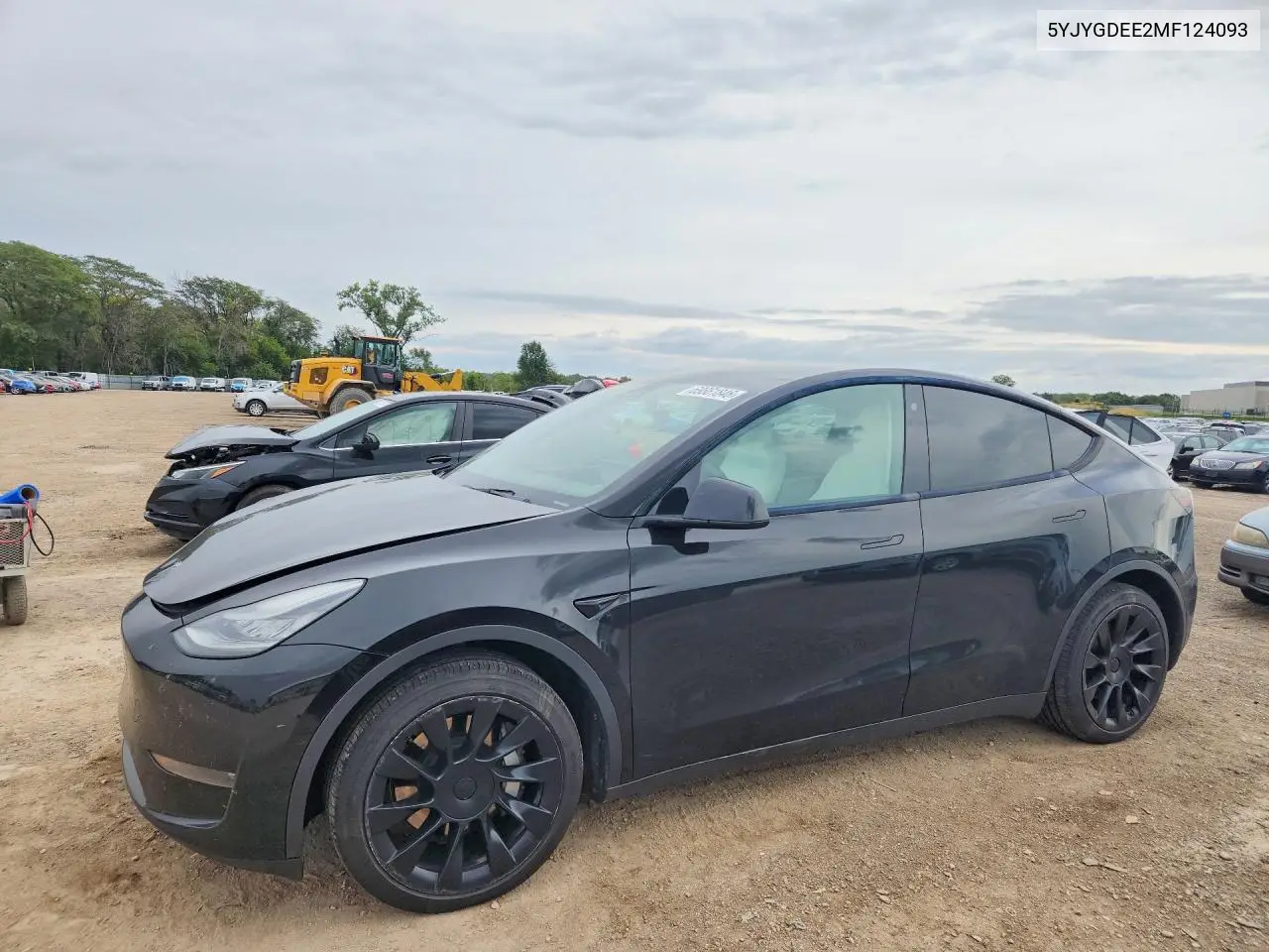 TESLA MODEL Y 2021, VIN 5YJYGDEE2MF124093
