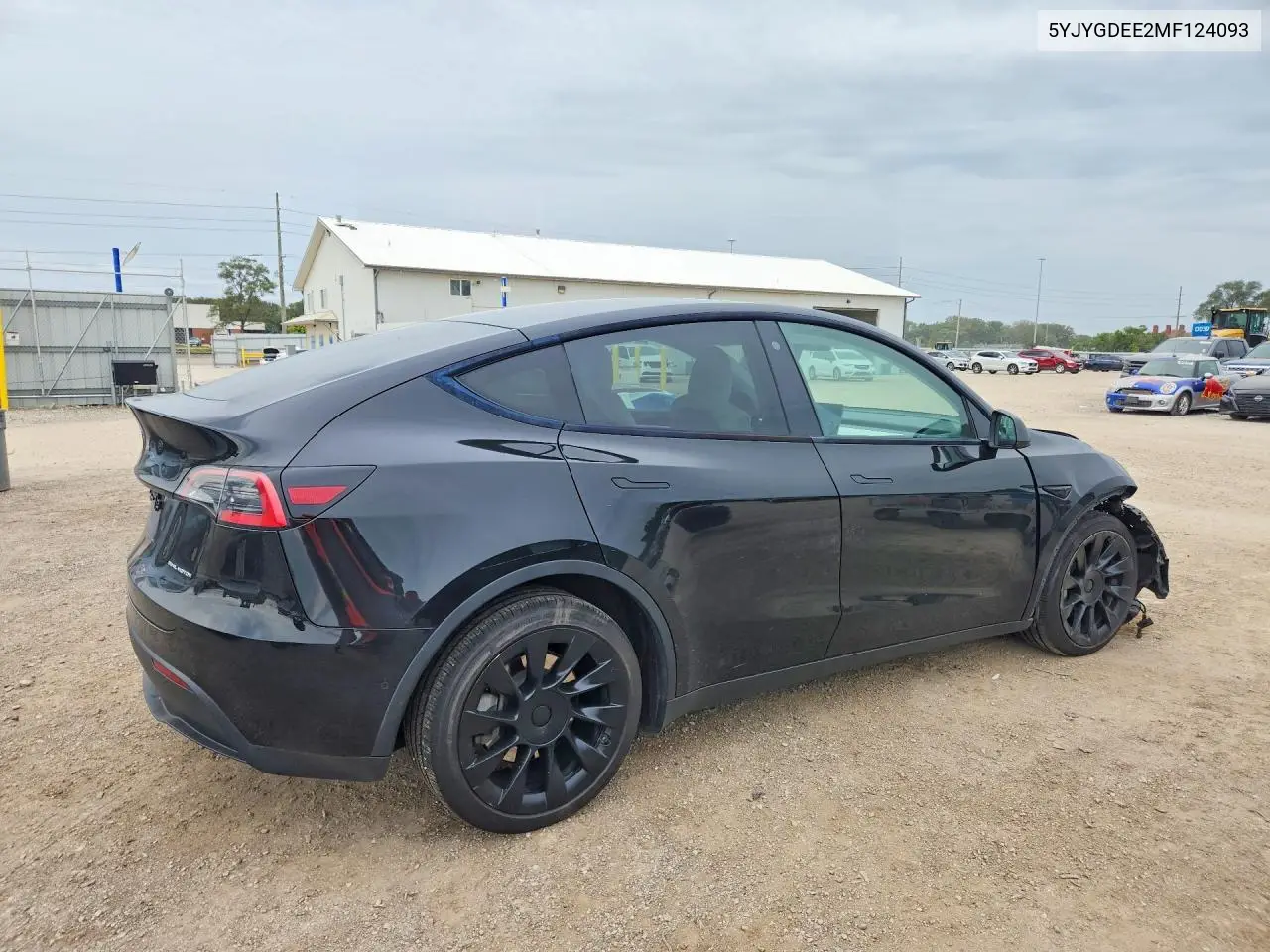 2021 TESLA MODEL Y VIN 5YJYGDEE2MF124093 — фото 3