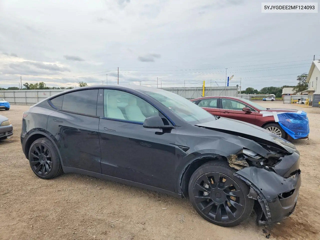 2021 TESLA MODEL Y VIN 5YJYGDEE2MF124093 — фото 4