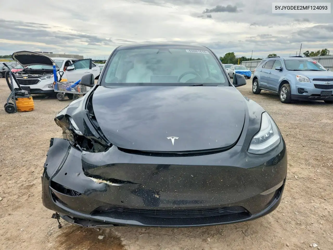 2021 TESLA MODEL Y VIN 5YJYGDEE2MF124093 — фото 5