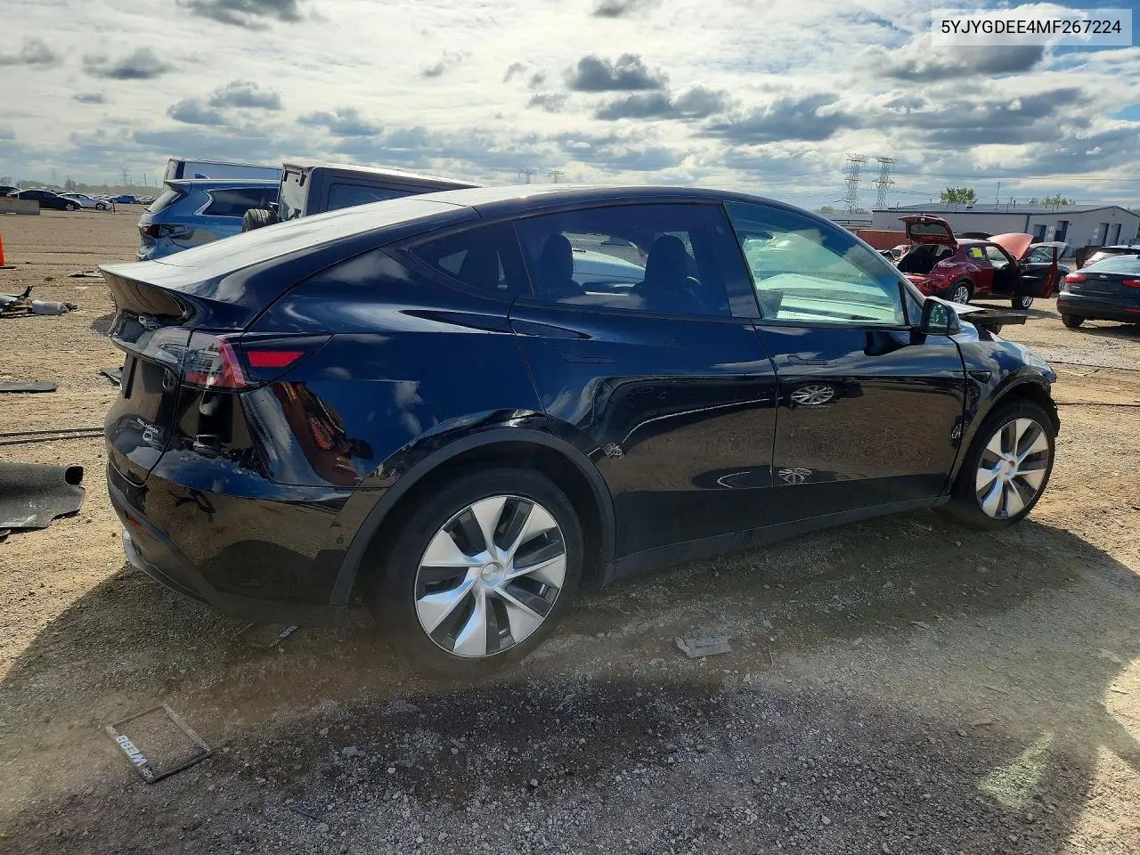 2021 TESLA MODEL Y VIN 5YJYGDEE4MF267224 — фото 3