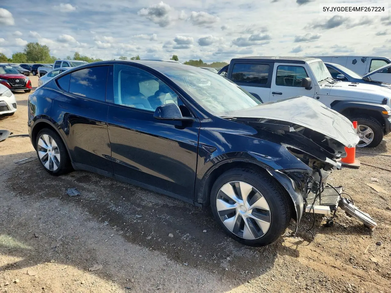 2021 TESLA MODEL Y VIN 5YJYGDEE4MF267224 — фото 4