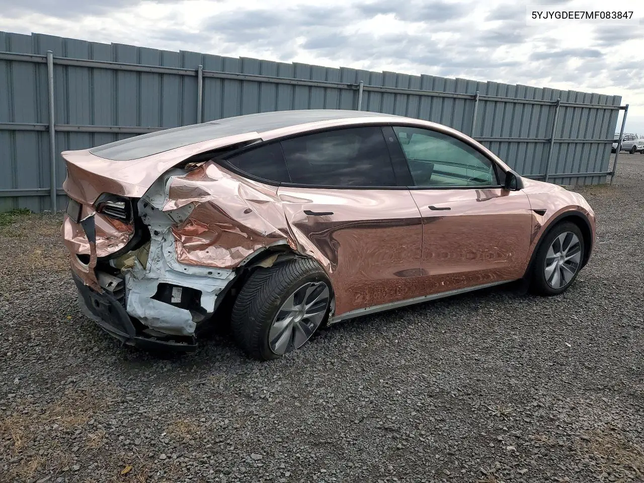 2021 TESLA MODEL Y VIN 5YJYGDEE7MF083847 — фото 3
