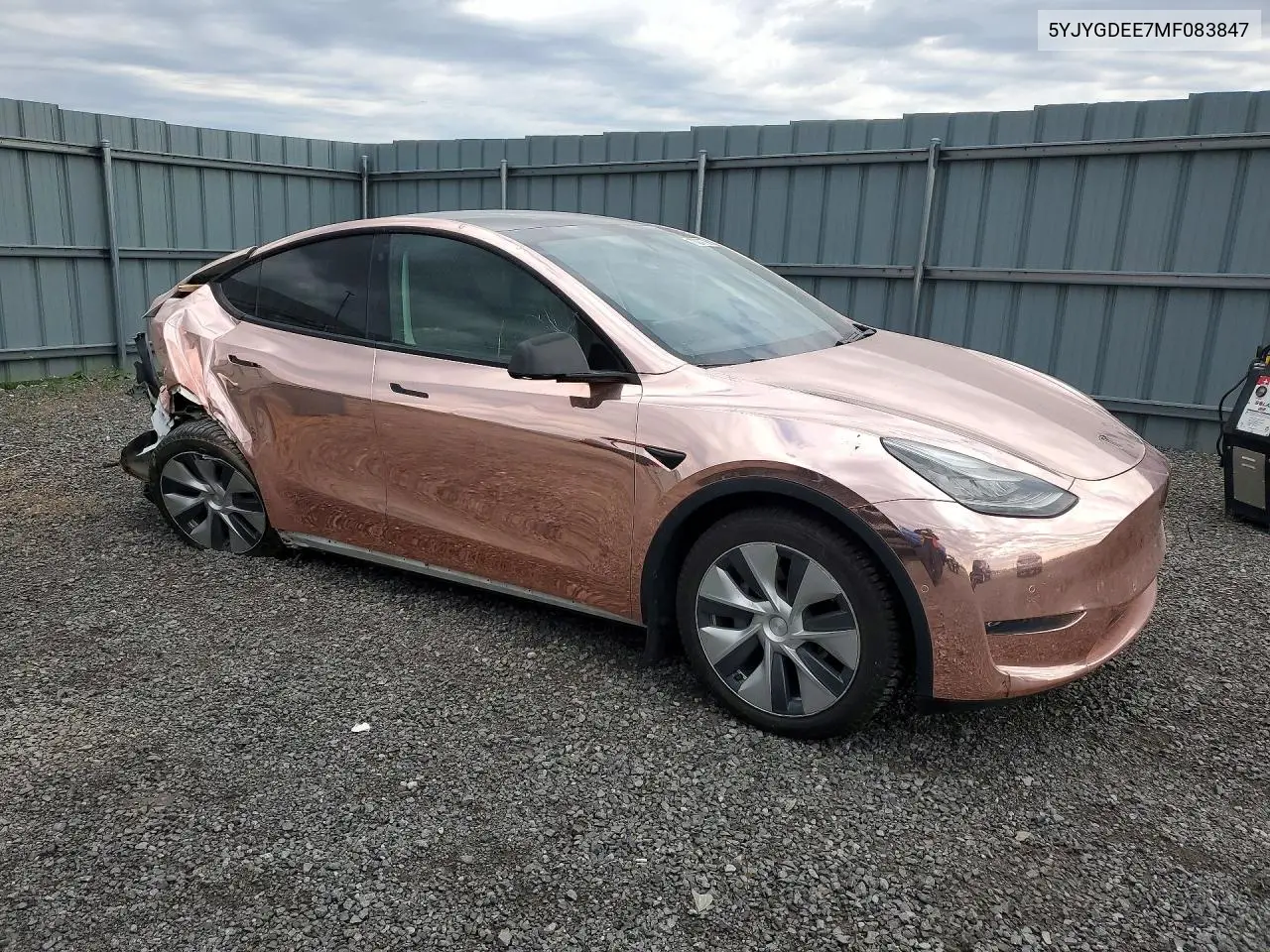2021 TESLA MODEL Y VIN 5YJYGDEE7MF083847 — фото 4