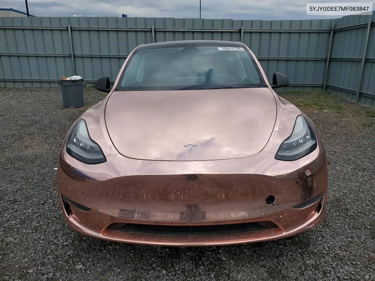 2021 TESLA MODEL Y VIN 5YJYGDEE7MF083847 — фото 5