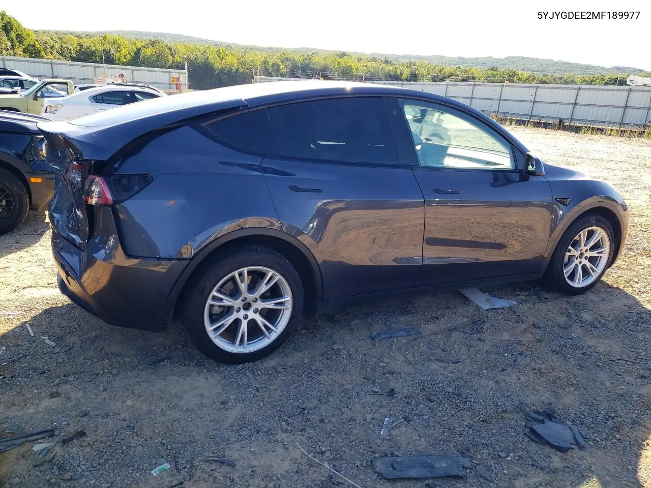 2021 TESLA MODEL Y VIN 5YJYGDEE2MF189977 — фото 3