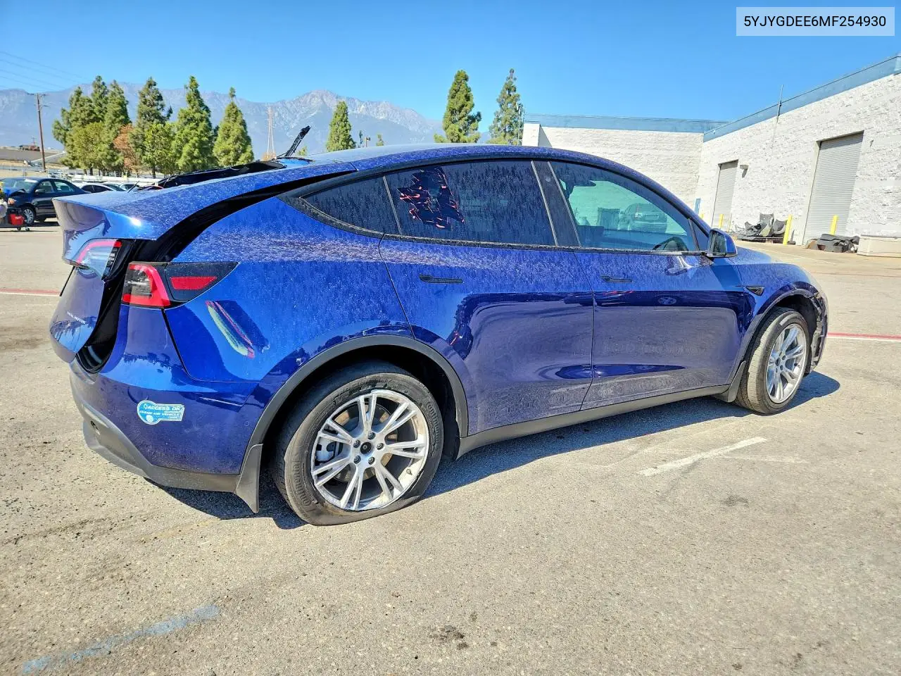 2021 TESLA MODEL Y VIN 5YJYGDEE6MF254930 — фото 3