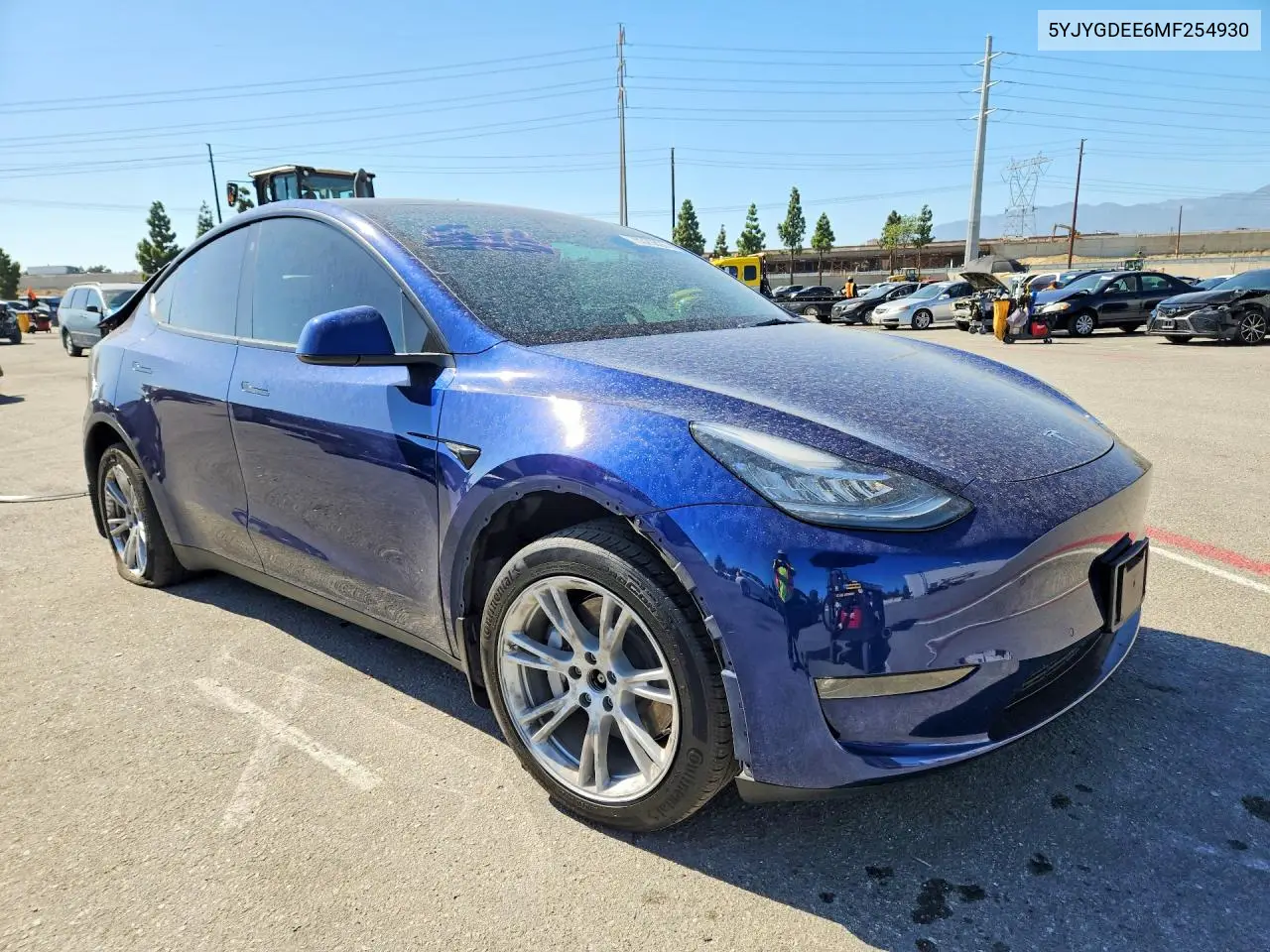 2021 TESLA MODEL Y VIN 5YJYGDEE6MF254930 — фото 4