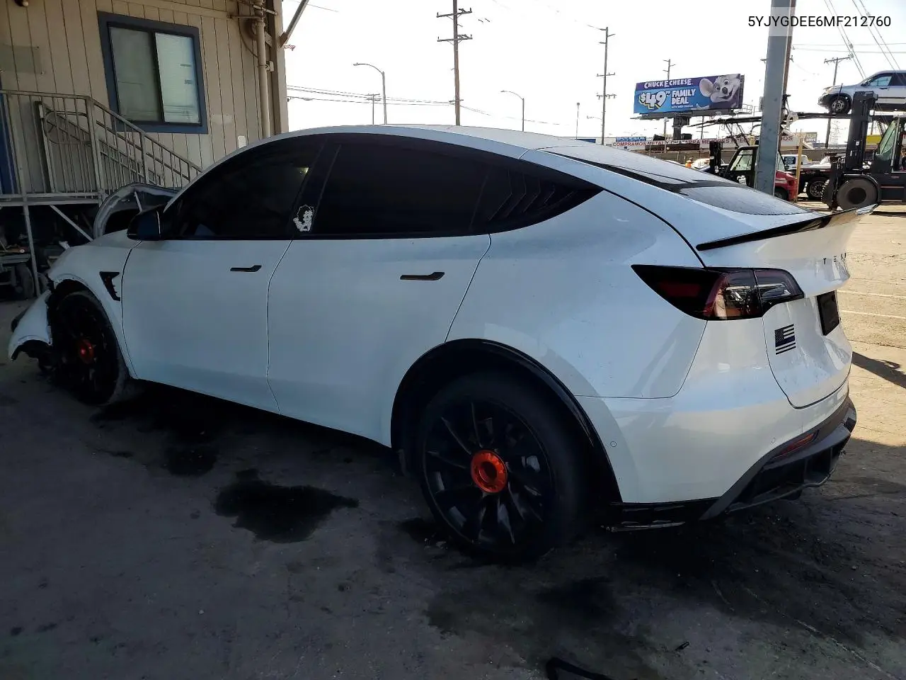 2021 TESLA MODEL Y VIN 5YJYGDEE6MF212760 — фото 2