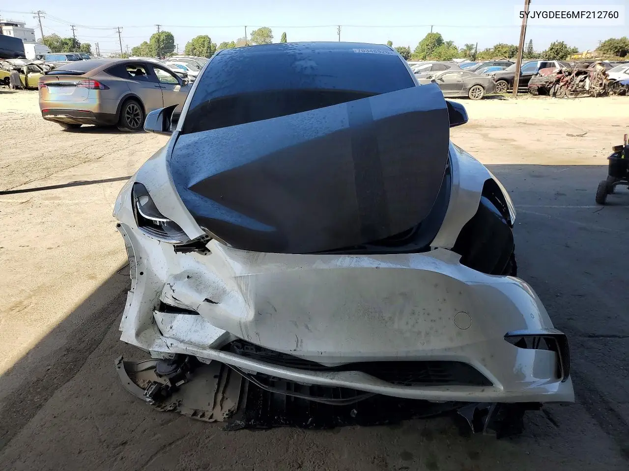 2021 TESLA MODEL Y VIN 5YJYGDEE6MF212760 — фото 5