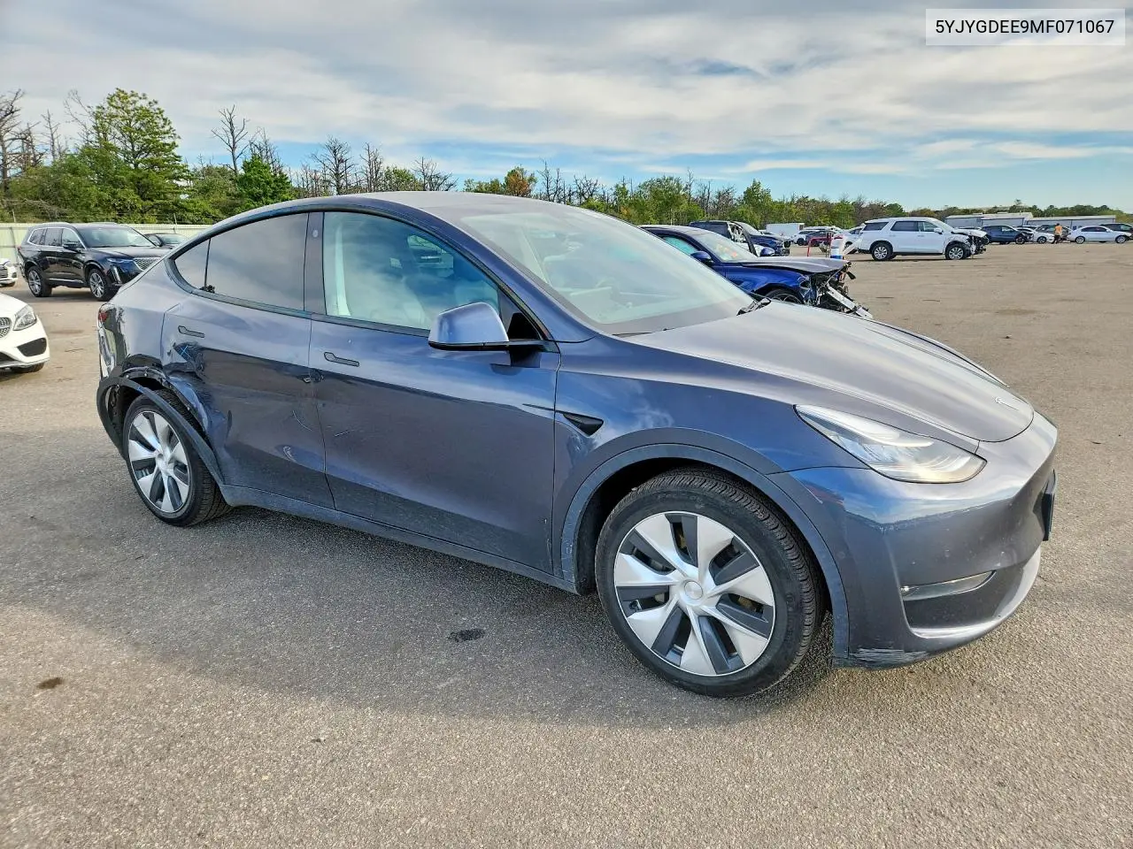 2021 TESLA MODEL Y VIN 5YJYGDEE9MF071067 — фото 4