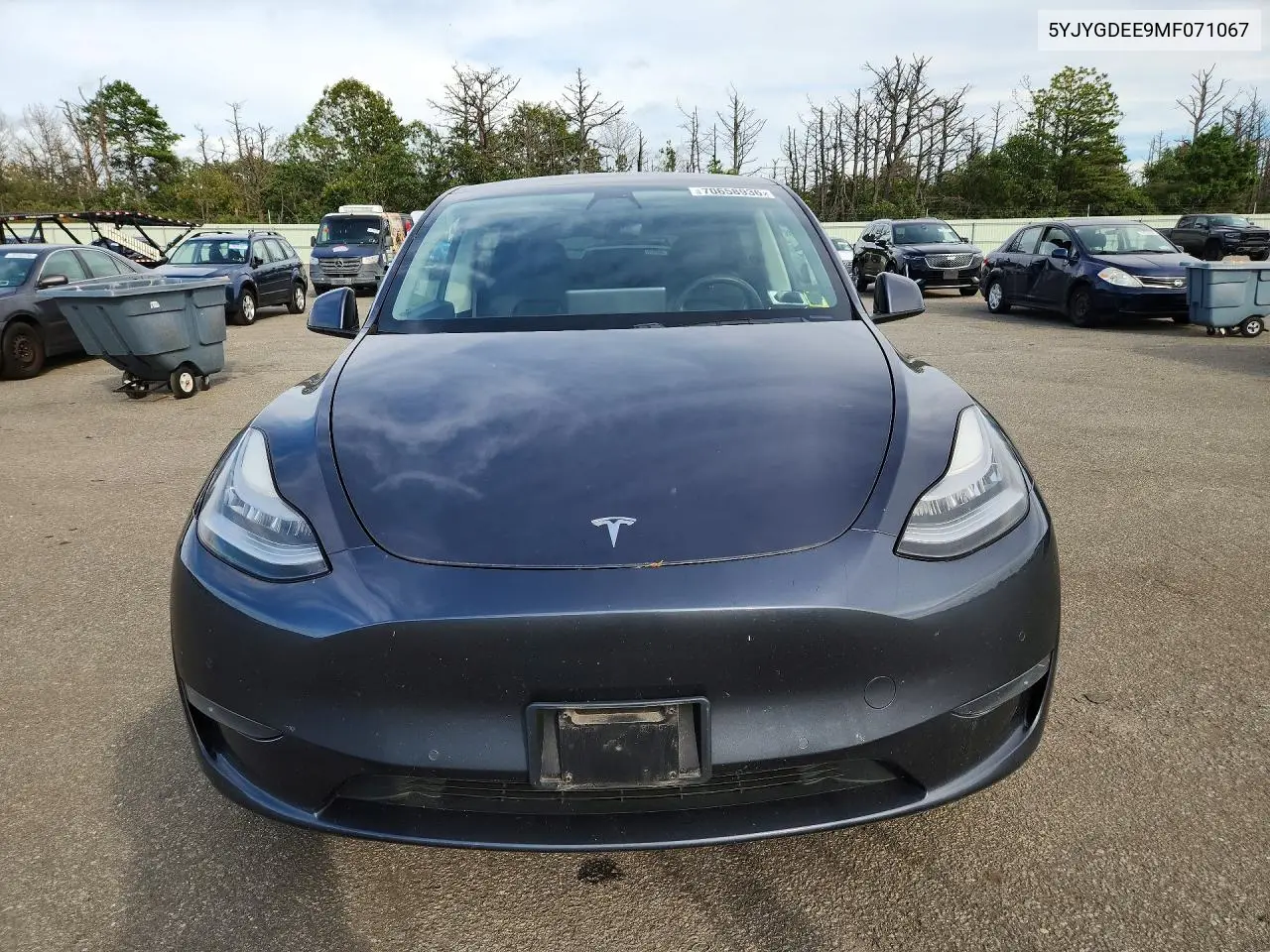 2021 TESLA MODEL Y VIN 5YJYGDEE9MF071067 — фото 5