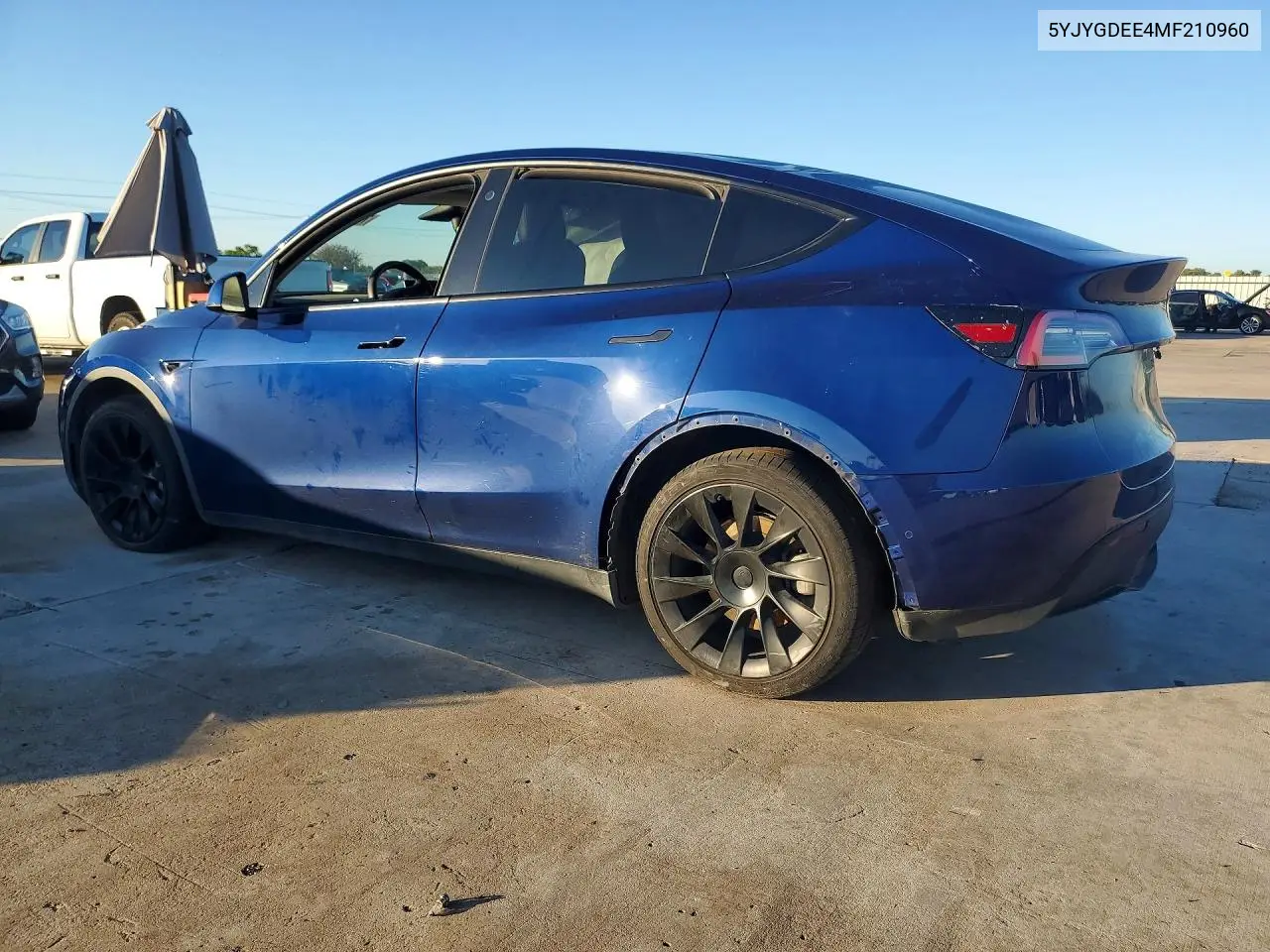 2021 TESLA MODEL Y VIN 5YJYGDEE4MF210960 — фото 2
